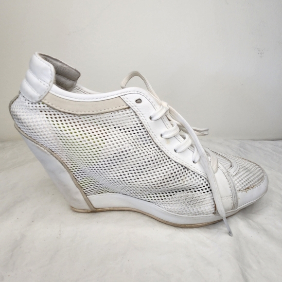 Adidas White Mesh Wedge Sneakers - Picture 6 of 13